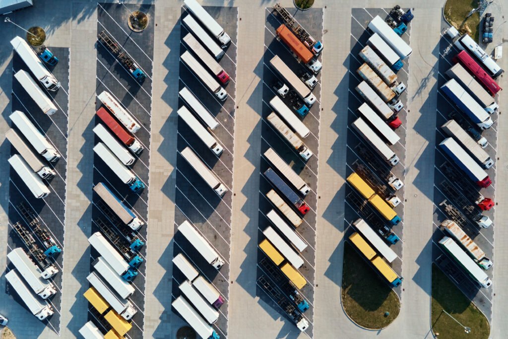 aerial view of trucks parked in parking lot 2026 03 20 06 12 59 utc