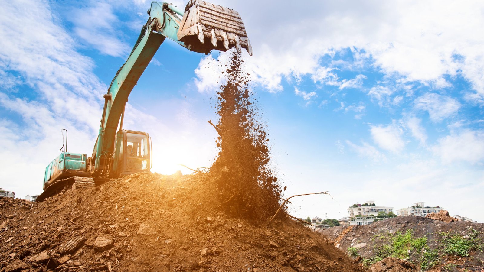 excavator in action